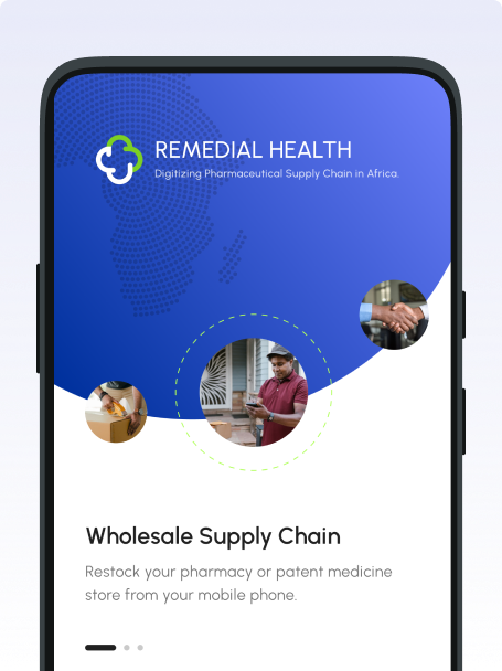 Remedial Health App Wholesale Supply Screen